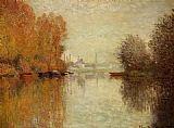 Famous Argenteuil Paintings - Autumn on the Seine at Argenteuil